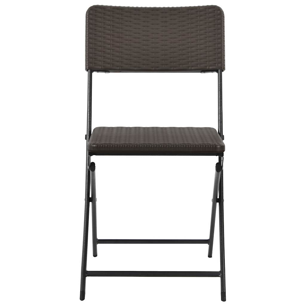 Folding Chairs HDPE and Steel Brown 4