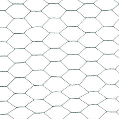 vidaXL Chicken Wire Fence Steel with PVC Coating 25x1.5 m Green 4
