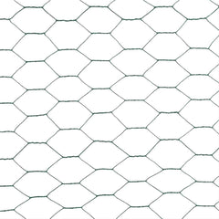 vidaXL Chicken Wire Fence Steel with PVC Coating 25x1.2 m Green 4