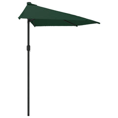 vidaXL Garden Parasol | Green | Polyester, Aluminium, Steel | 270 x 144 x 222 cm 4