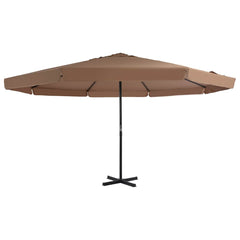 Garden Parasol with Aluminium Pole Taupe 500 cm