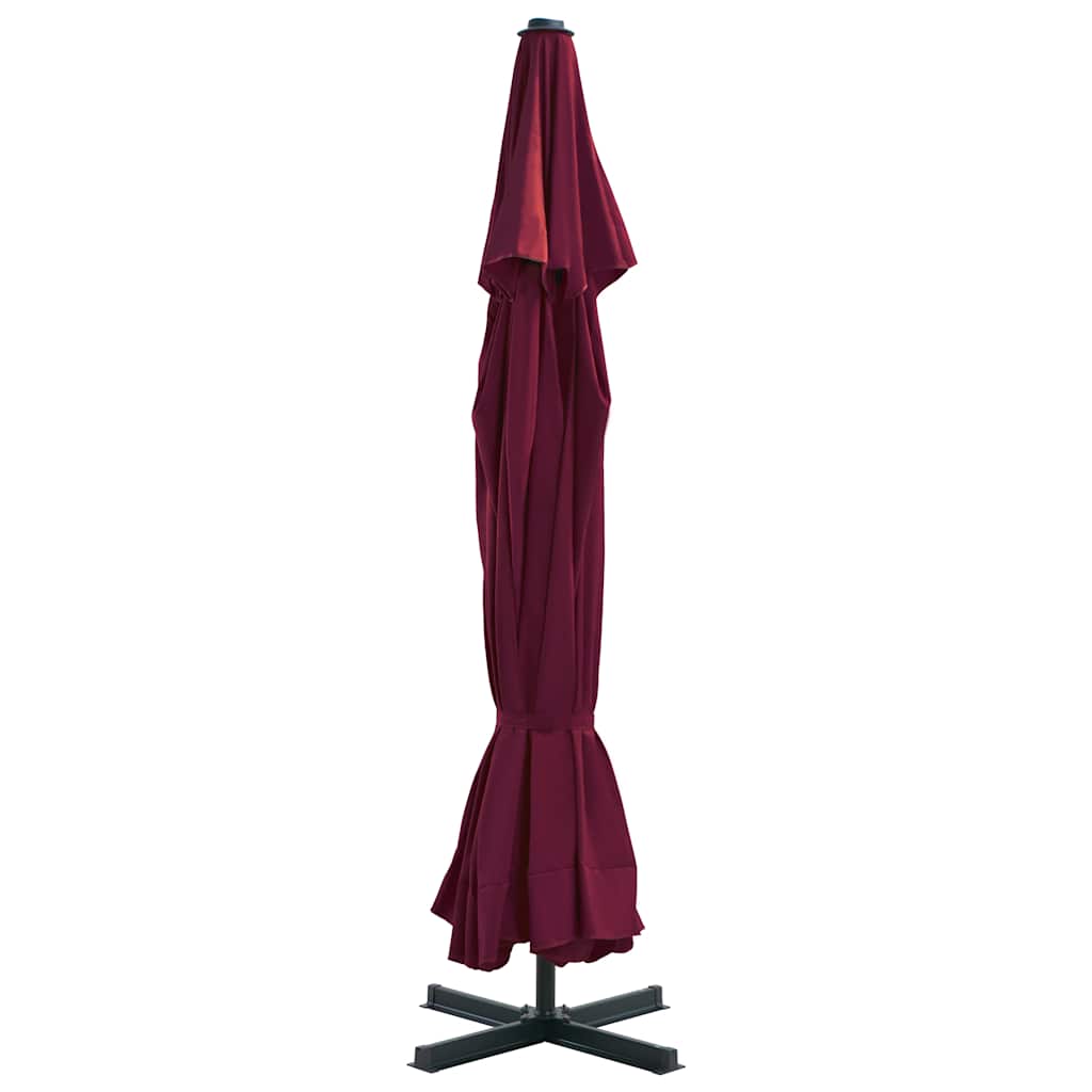 vidaXL Garden Parasol with Aluminium Pole 500 cm Bordeaux Red 3