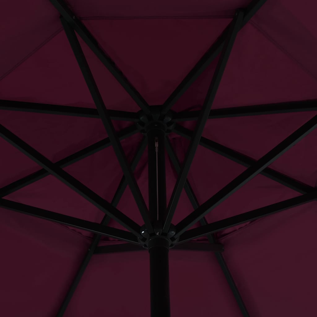 Garden Parasol with Aluminium Pole Bordeaux red 500 cm