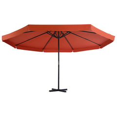 vidaXL Garden Parasol with Aluminium Pole 500 cm Terracotta 2