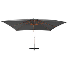 vidaXL Cantilever Garden Parasol with Wooden Pole 400x300 cm Anthracite 2