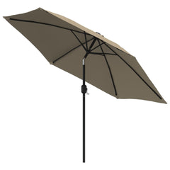 vidaXL Garden Parasol with Metal Pole 300 cm Taupe 3