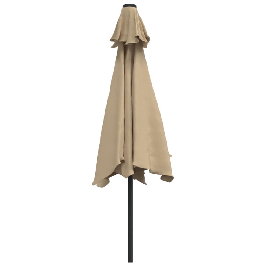 vidaXL Garden Parasol with Metal Pole 300 cm Taupe 4