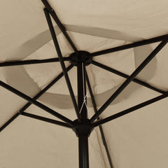 vidaXL Garden Parasol with Metal Pole 300 cm Taupe 5