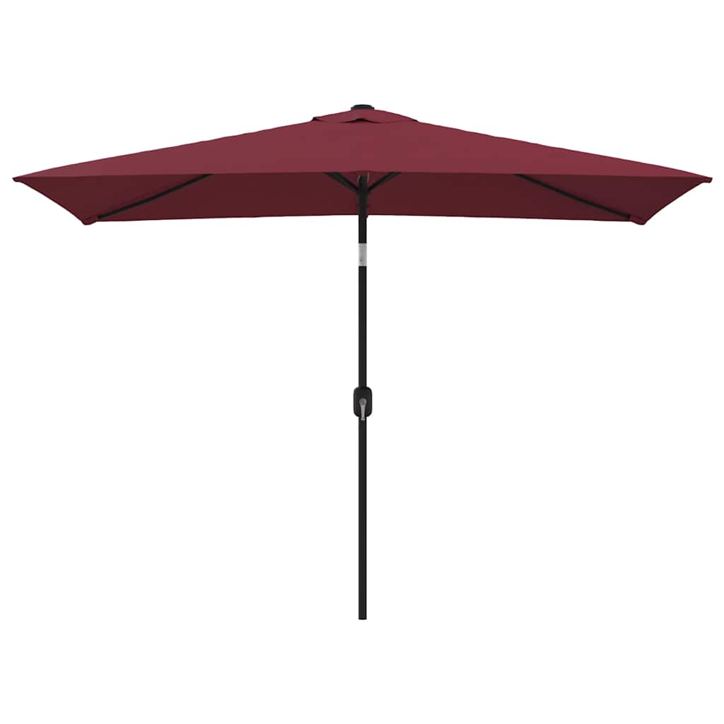 Outdoor Parasol with Metal Pole 300x200 cm Red
