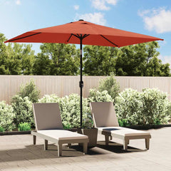 Outdoor Parasol with Metal Pole 300x200 cm Terracotta