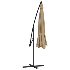 vidaXL Cantilever Garden Parasol with Aluminium Pole 350 cm Taupe 6