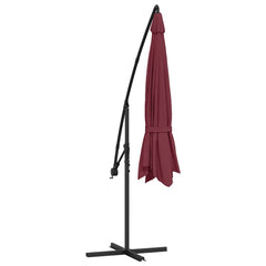 vidaXL Cantilever Garden Parasol with Aluminium Pole 350 cm Bordeaux Red 6