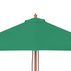 vidaXL Garden Parasol with Wooden Pole 150x200 cm Green 6