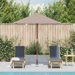 vidaXL Garden Parasol with Wooden Pole 150x200 cm Taupe 3