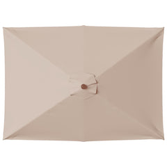 vidaXL Garden Parasol with Wooden Pole 150x200 cm Taupe 4