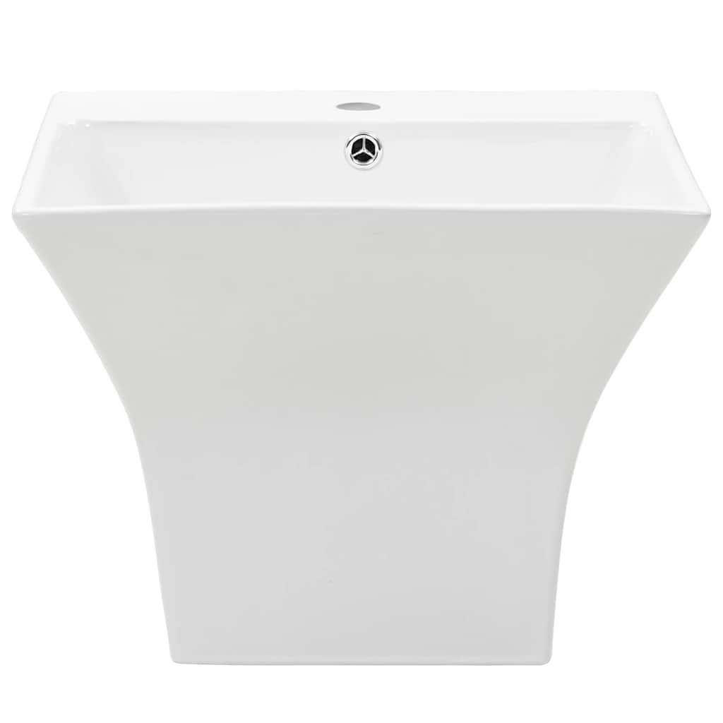 143019 vidaXL Wall-mounted Basin Ceramic White 500x450x410 mm 3