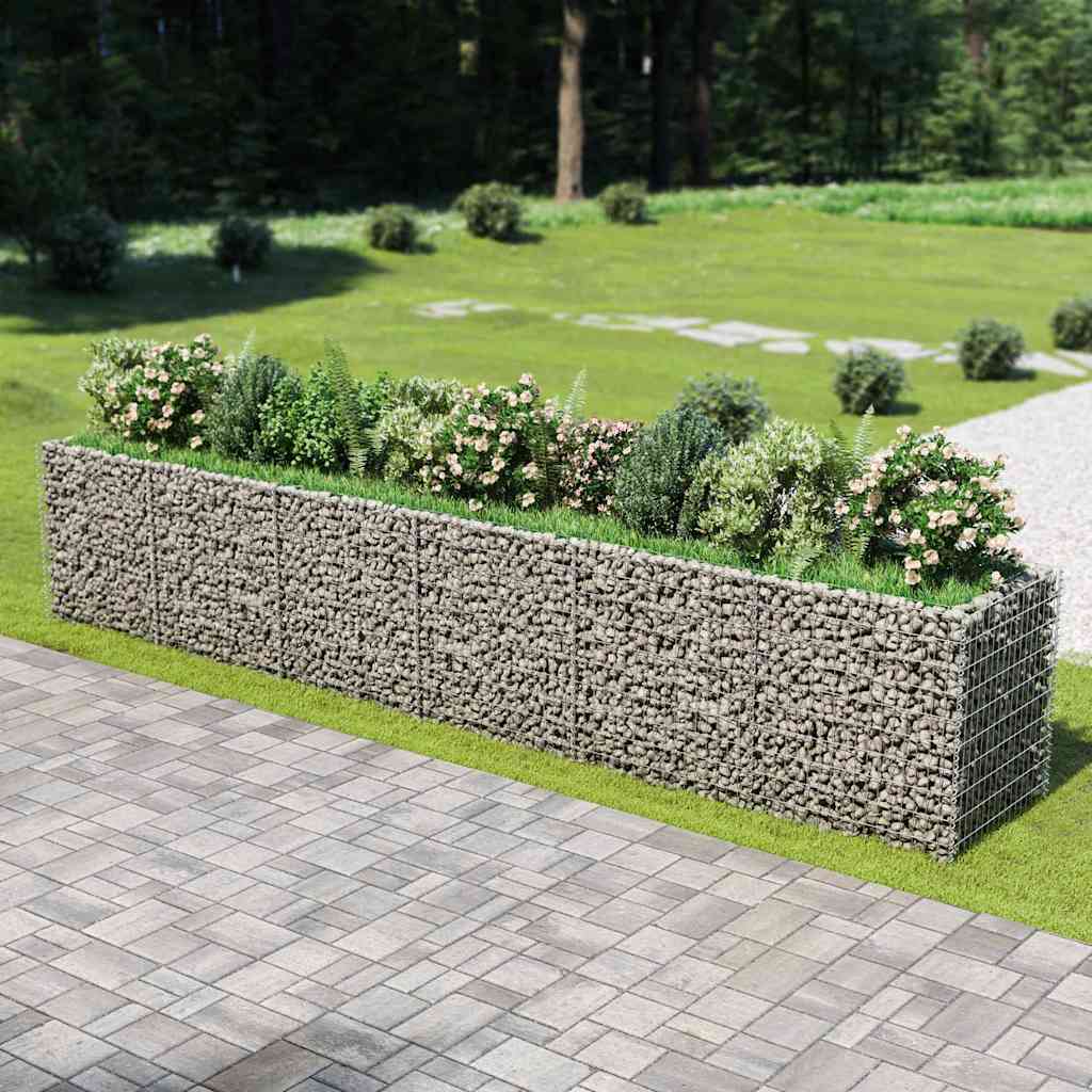 vidaXL Gabion Raised Bed Galvanised Steel