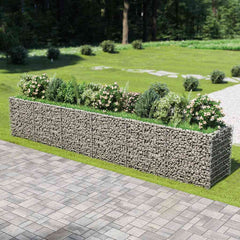 vidaXL Gabion Raised Bed Galvanised Steel