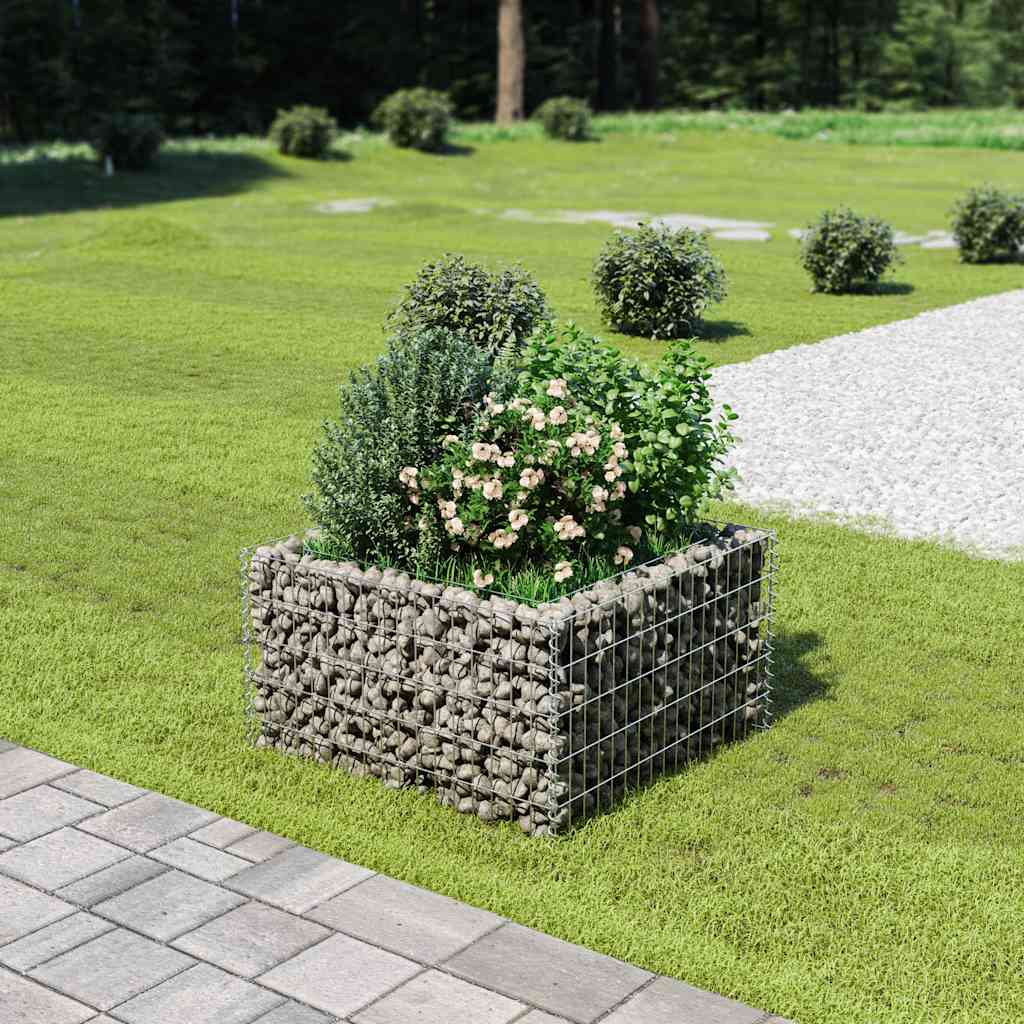 vidaXL Gabion Raised Bed Galvanised Steel