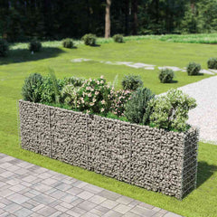 vidaXL Gabion Raised Bed Galvanised Steel