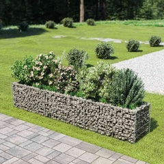 vidaXL Gabion Raised Bed Galvanised Steel