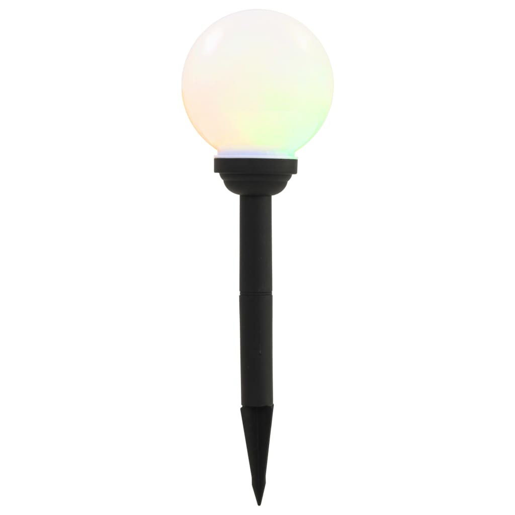vidaXL Solar Lamp | Set of 4 | White ball with black stake | Polypropylene 3