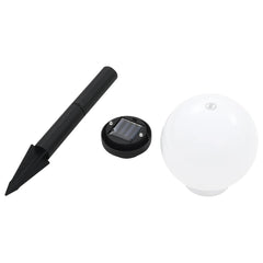 vidaXL Solar Lamp | Set of 4 | White ball with black stake | Polypropylene 6