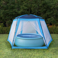 Pool Tent Fabric Blue 660 cm 580 cm