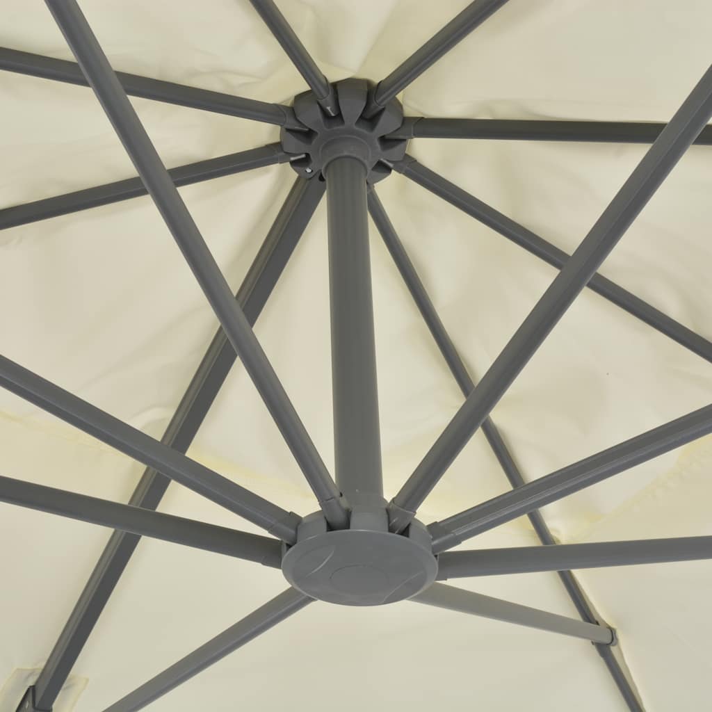 vidaXL Cantilever Garden Parasol with Aluminium Pole 400x300 cm Sand 6