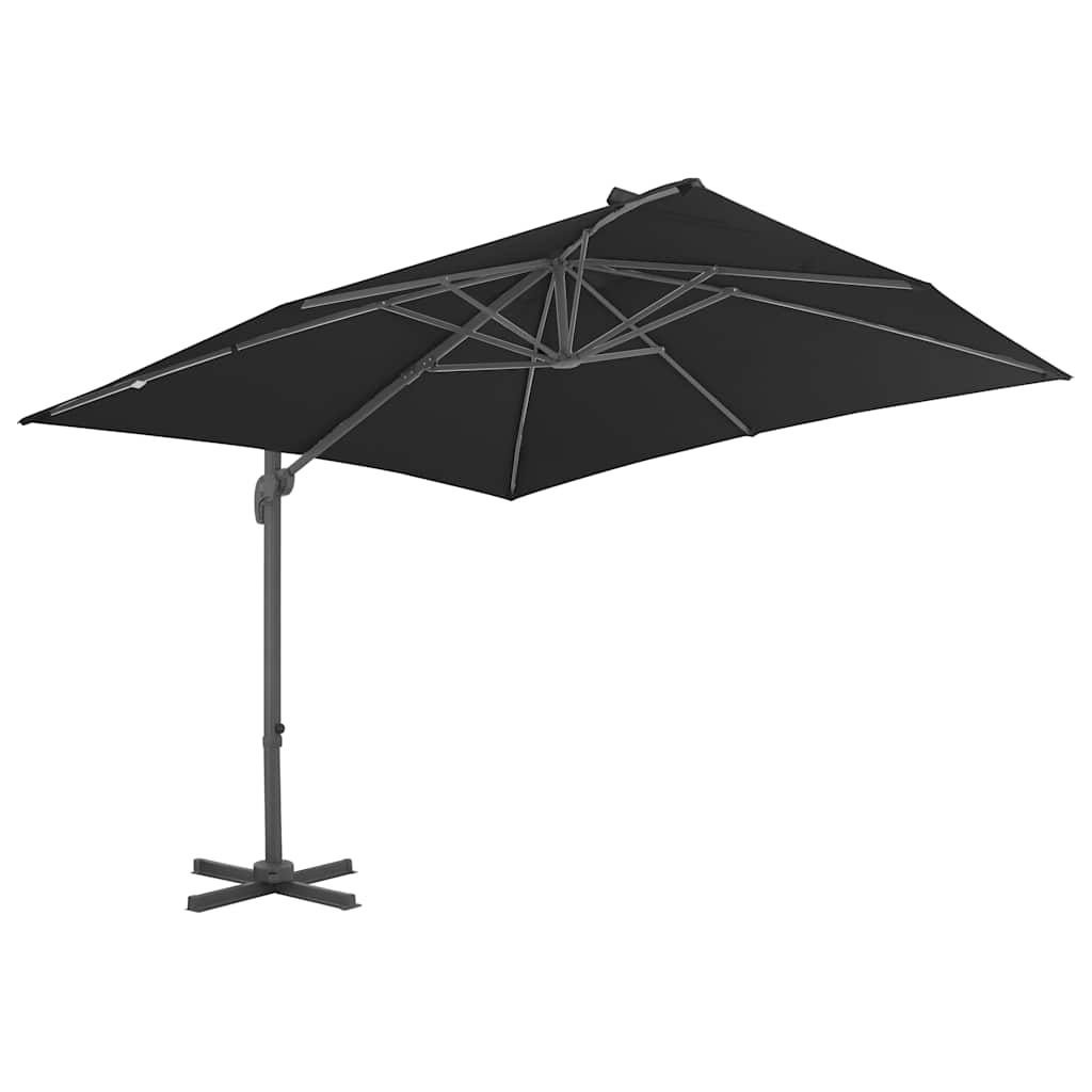 vidaXL Cantilever Garden Parasol with Aluminium Pole 300x300 cm Anthracite 2