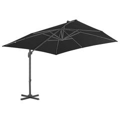 vidaXL Cantilever Garden Parasol with Aluminium Pole 300x300 cm Anthracite 2
