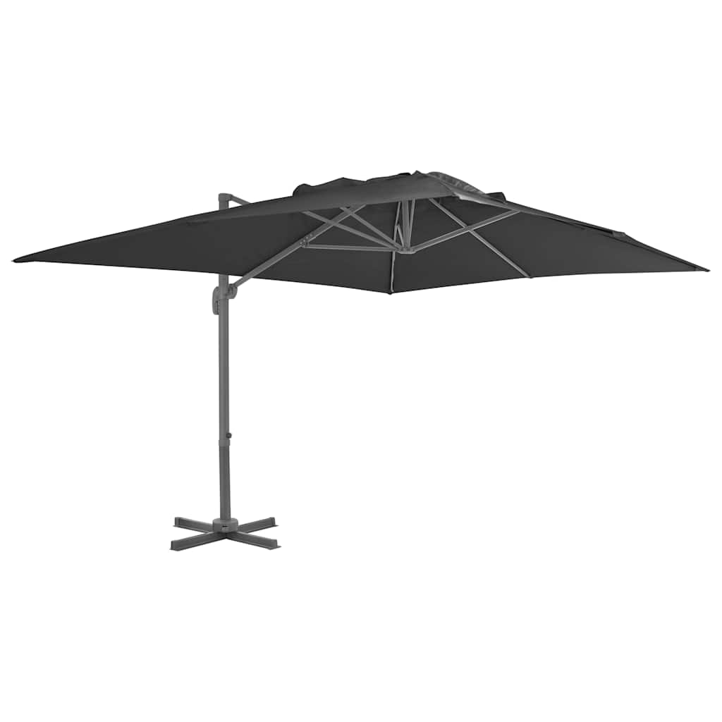 vidaXL Cantilever Garden Parasol with Aluminium Pole 400x300 cm Anthracite 1