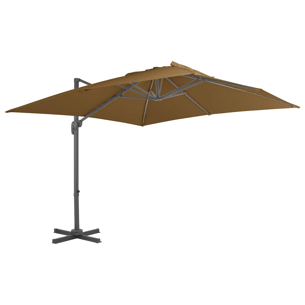 vidaXL Cantilever Garden Parasol with Aluminium Pole 300x300 cm Taupe 1