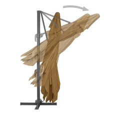 vidaXL Cantilever Garden Parasol with Aluminium Pole 400x300 cm Taupe 4