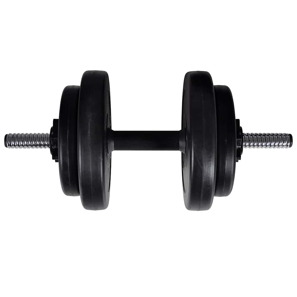 Wall-mounted Power Tower with Barbell and Dumbbell 60.5 kg