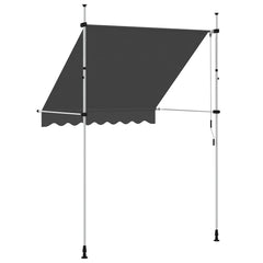 143688 vidaXL Manual Retractable Awning 200 cm Anthracite 4