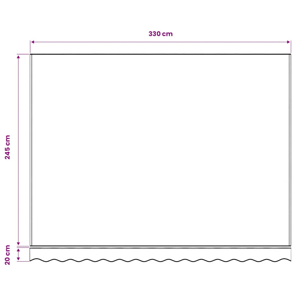 vidaXL Awning Replacement Fabric Blue and White 350x250 cm Polyester 5