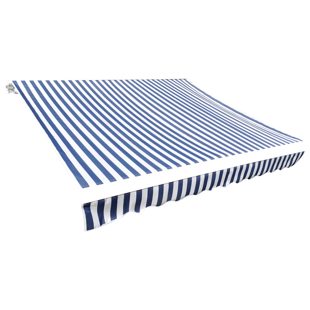 vidaXL Awning Replacement Fabric Blue and White 500x300 cm Polyester 1