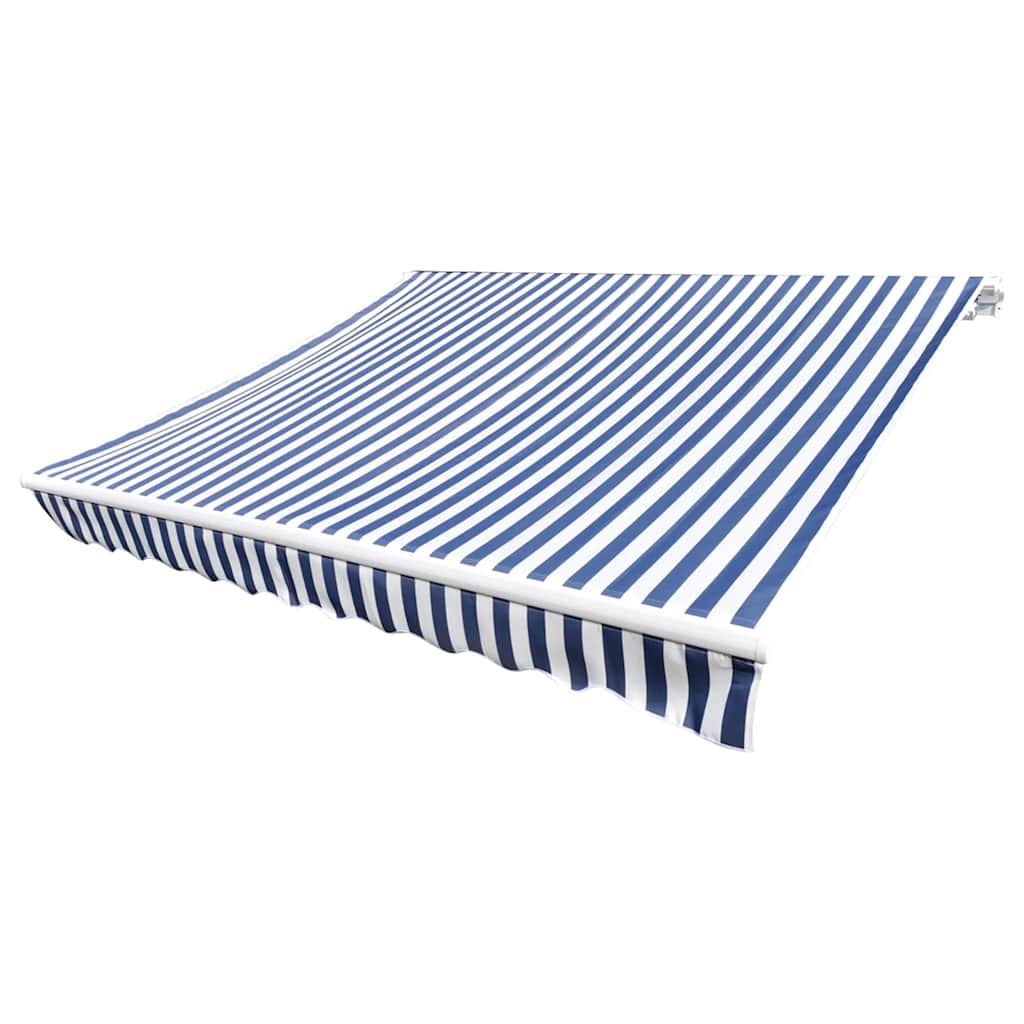 vidaXL Awning Replacement Fabric Blue and White 500x300 cm Polyester 2