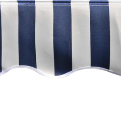 vidaXL Awning Replacement Fabric Blue and White 500x300 cm Polyester 4