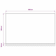 vidaXL Awning Replacement Fabric Orange and White 500x300 cm Polyester 5