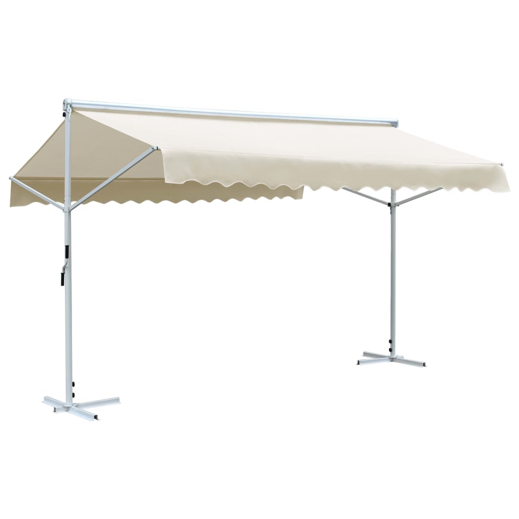 vidaXL Free Standing Awning 4x3 m Cream 1