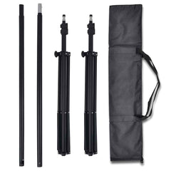 Photo Studio Kit with 3 Cotton Backdrops Adjustable Frame 3 x 5 m