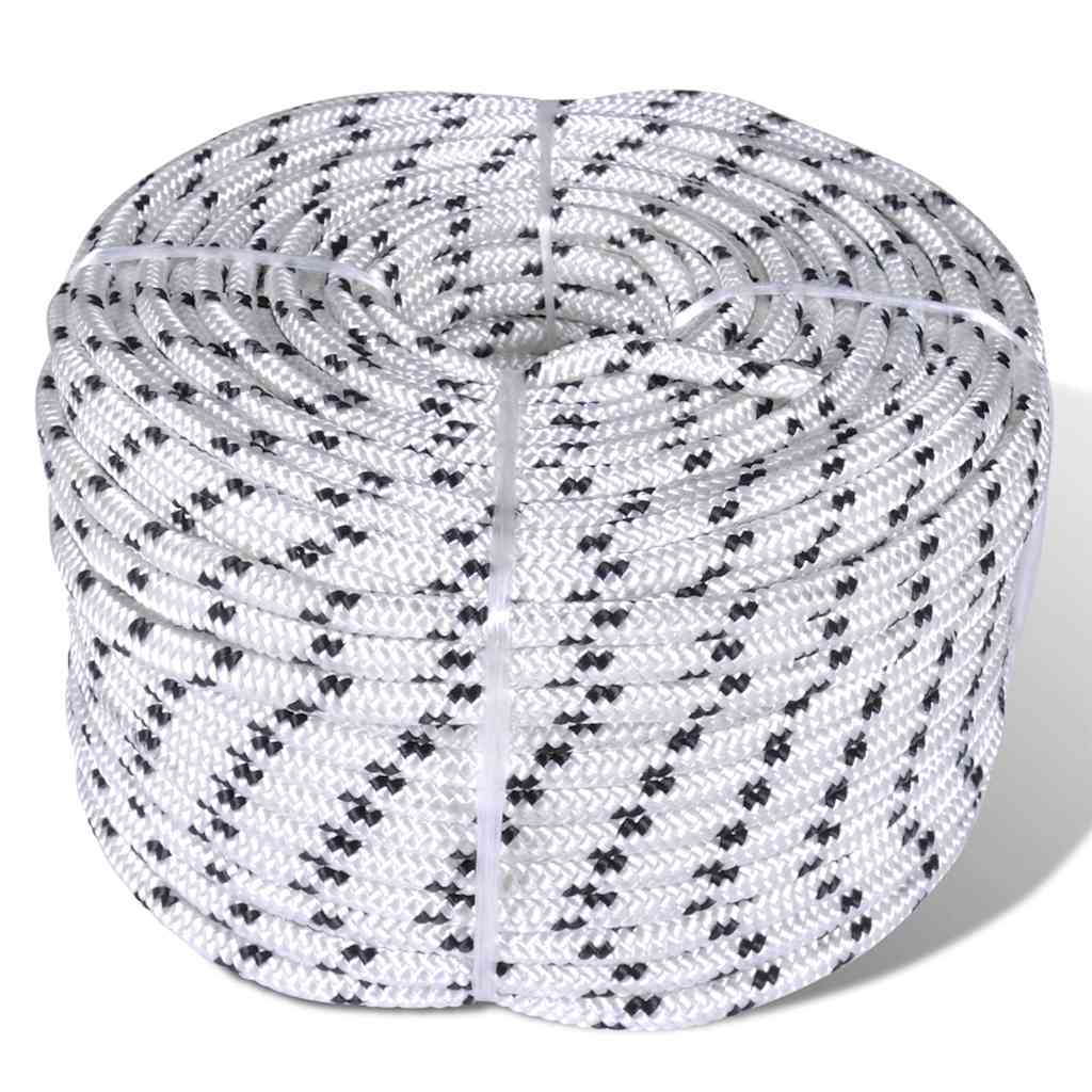 Braided Boat Rope Polyester White
