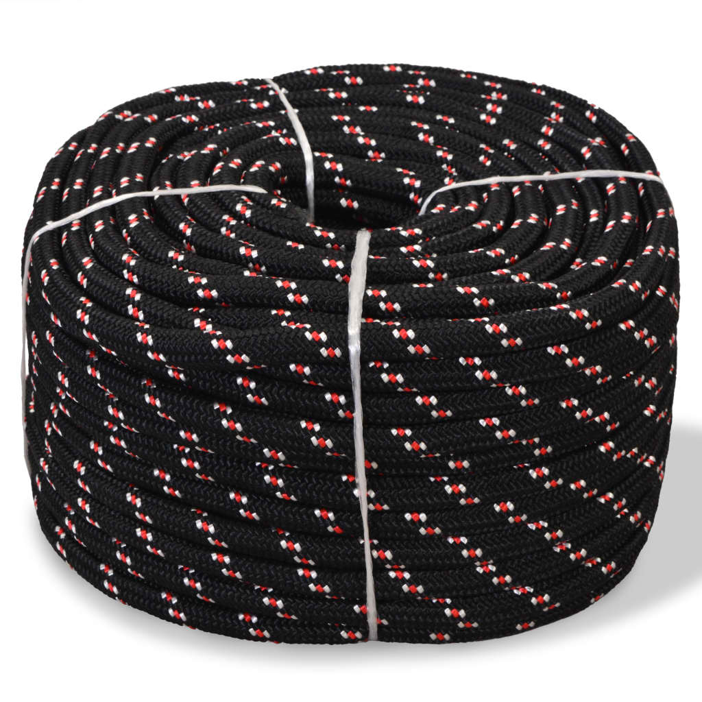 vidaXL Marine Rope Polypropylene 16 mm 50 m Black 1