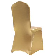 133556 vidaXL 6 pcs Chair Covers Stretch Gold 2