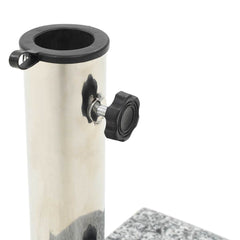 vidaXL Parasol Base | Curved Grey | Granite, Stainless Steel | 10 kg 2
