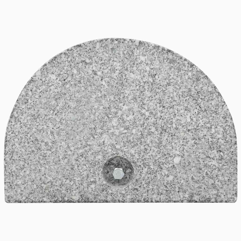 vidaXL Parasol Base | Curved Grey | Granite, Stainless Steel | 10 kg 3