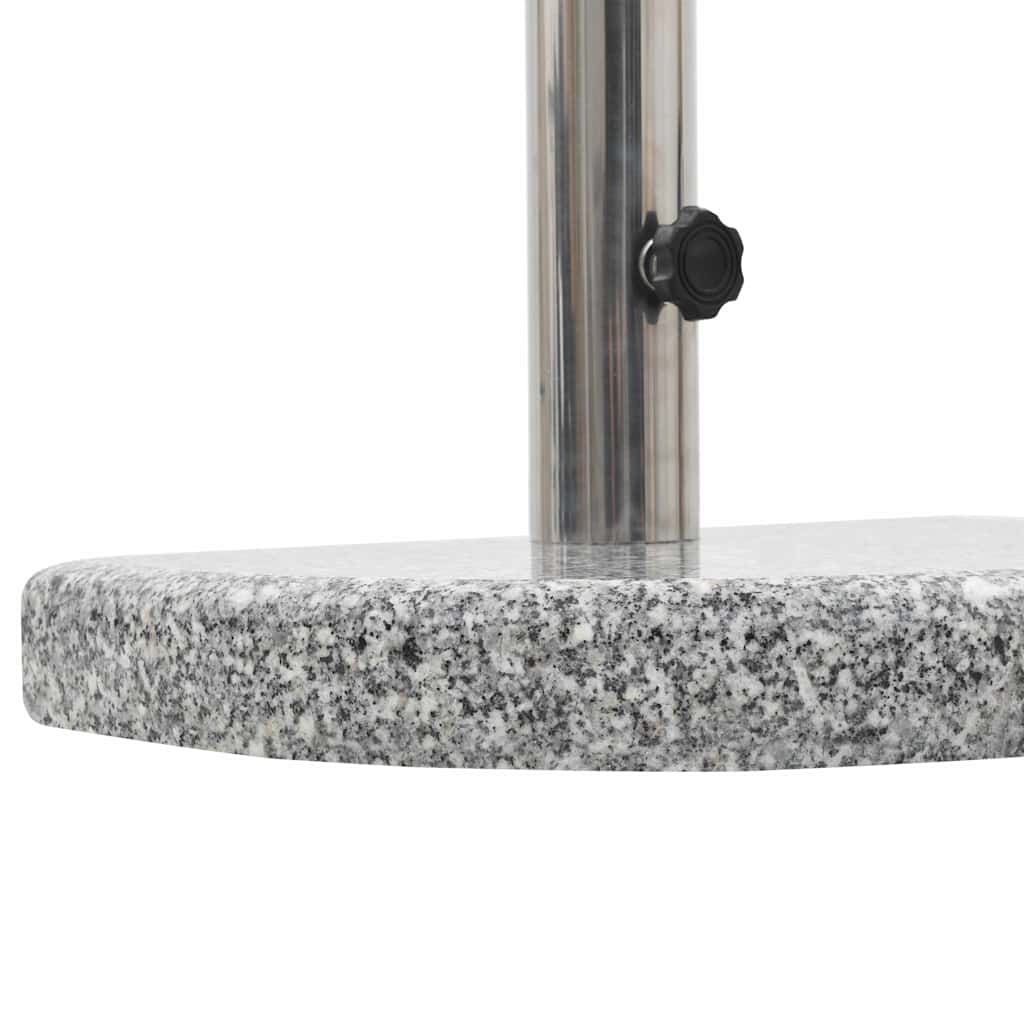 vidaXL Parasol Base | Curved Grey | Granite, Stainless Steel | 10 kg 4