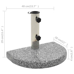 vidaXL Parasol Base | Curved Grey | Granite, Stainless Steel | 10 kg 6